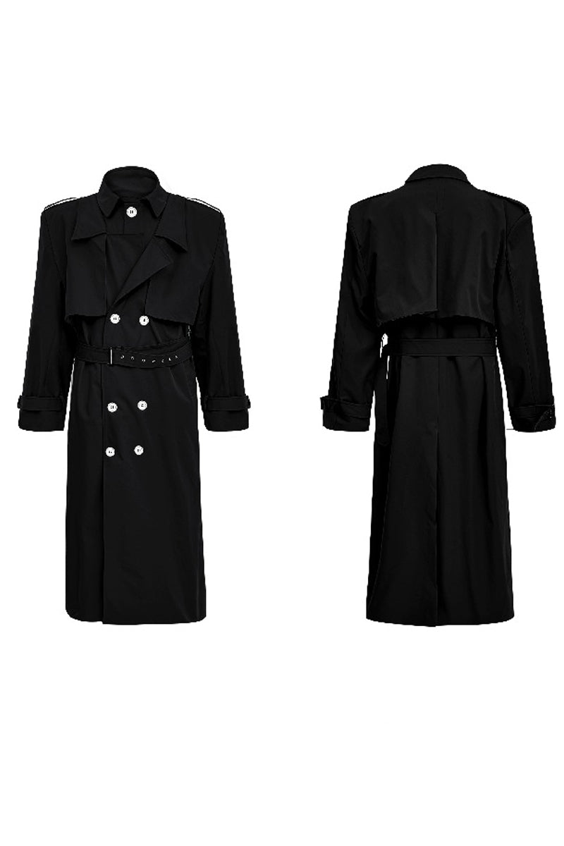 Vintage Double-Breasted Oversized Trench Coat