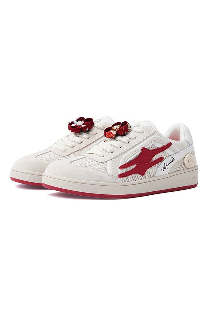 Cream Red Unisex Retro Low Top Trainers – Copping Zone