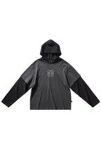 Layered Look Hooded Long Sleeve Tee