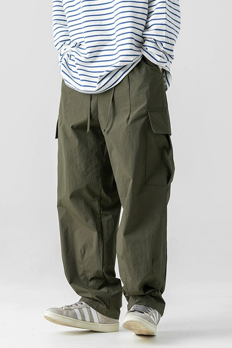 Pleated Cargo Trousers