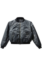 Padded Wrinkled Bomber Jacket