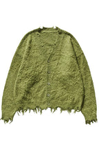 Distressed Knit Cardigan Sweater
