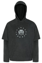 Layered Look Washed Graphic Hoodie
