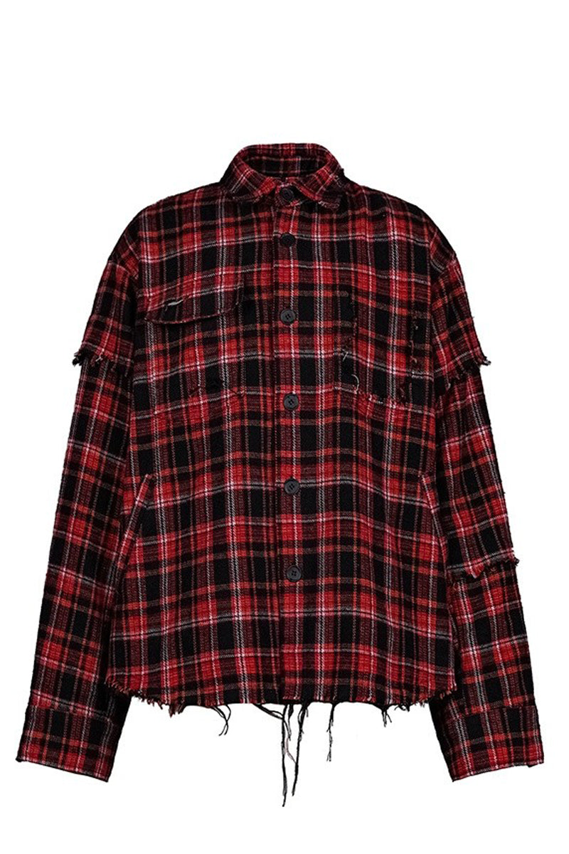 Crimson Ruin Wool Shirt Jacket