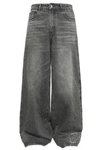 Cobweb Pattern Wide Jeans