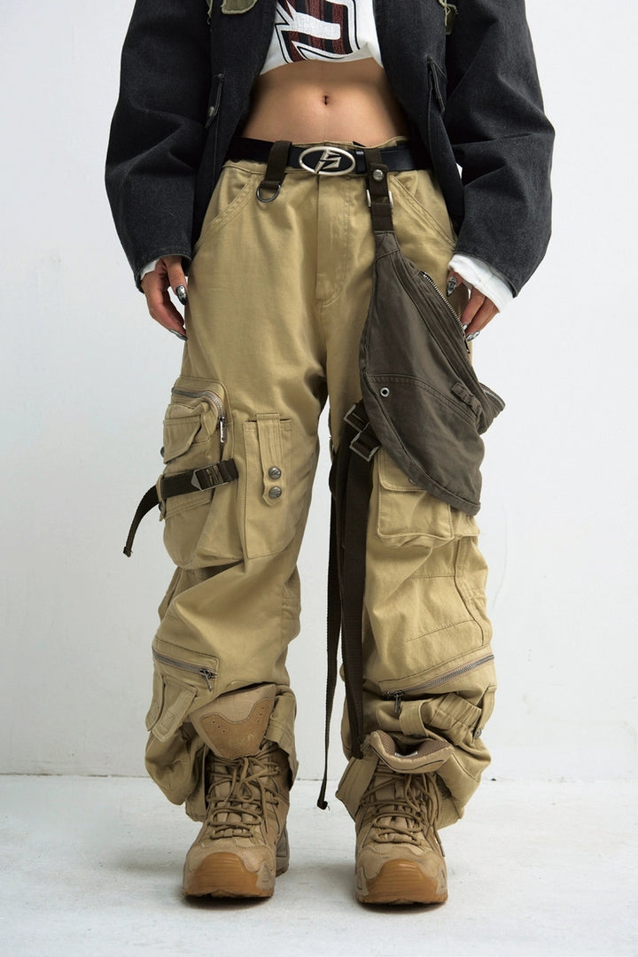 Detachable Bag Multi-Pocket Pants