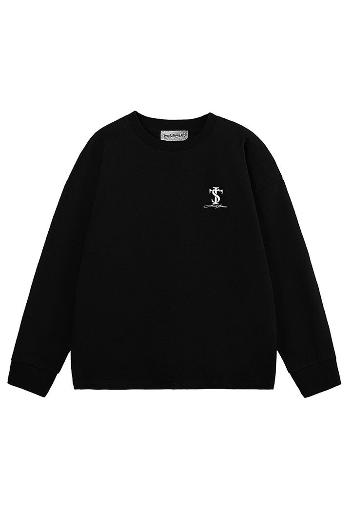 Basic Embroidered Logo Long Sleeve