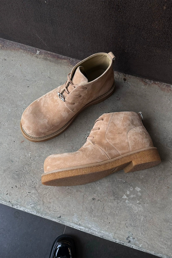 Suede Chunky Derby Boots