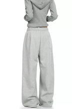 Drawstring Wide Leg Sweatpants