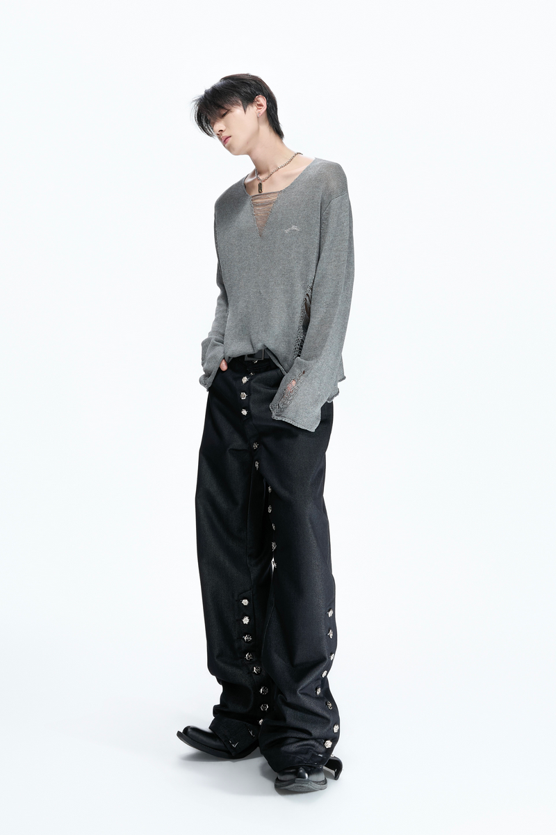 Deep V Knit Top