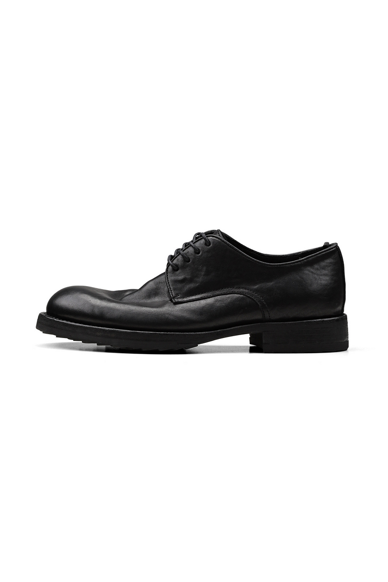 Wrinkled Pointed Derby Shoes