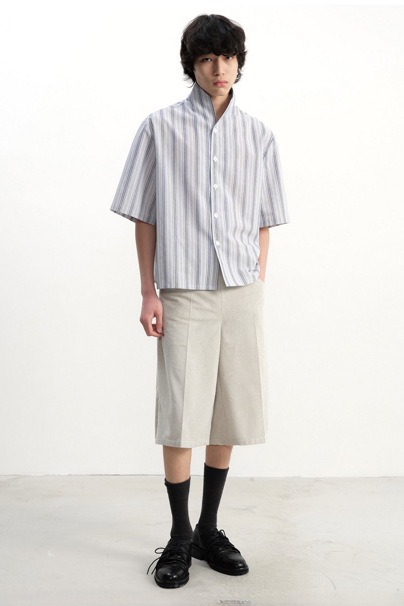 Striped Cotton Linen Shirt