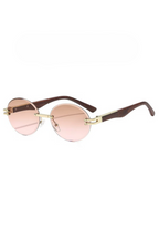 Rimless Oval Sunglasses
