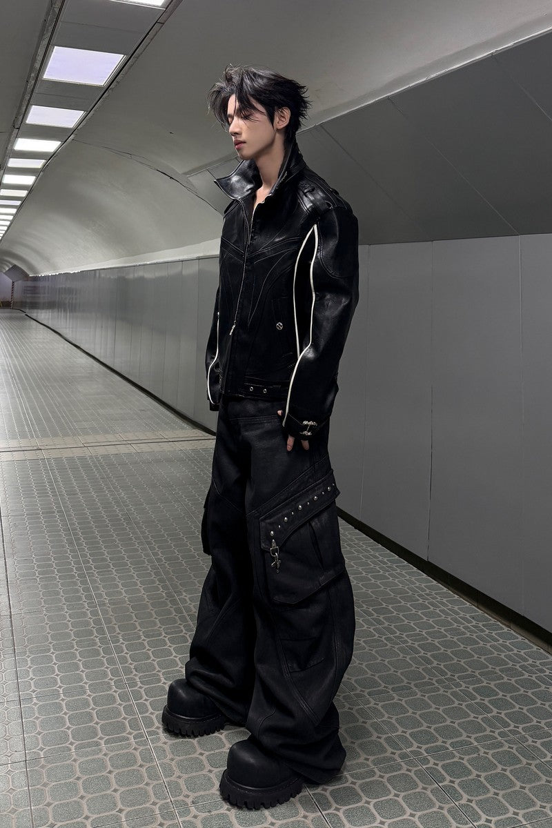 Carbon Trim Biker Jacket