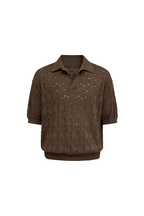 Openwork Leaf Pattern Shirt