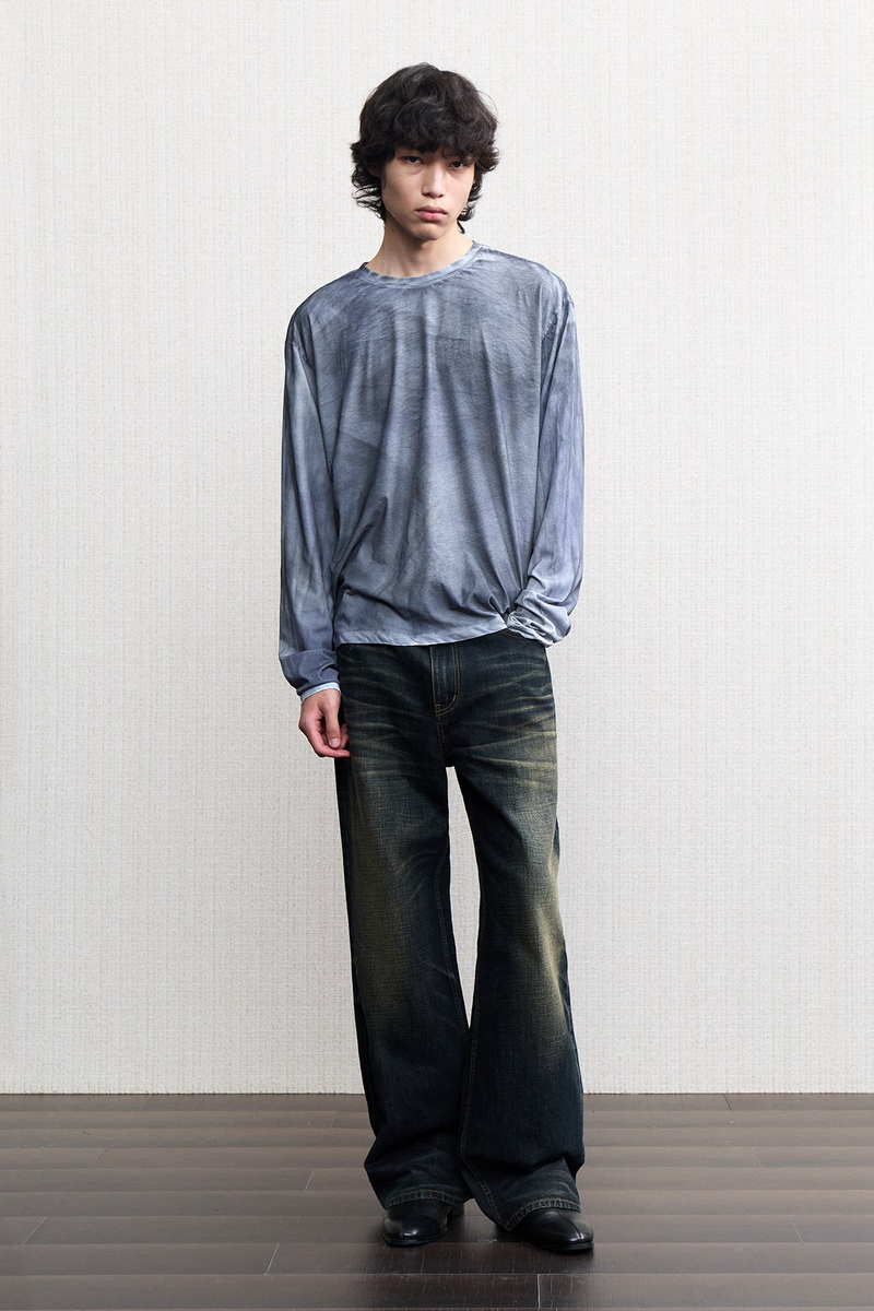 Vintage Wash Straight Jeans