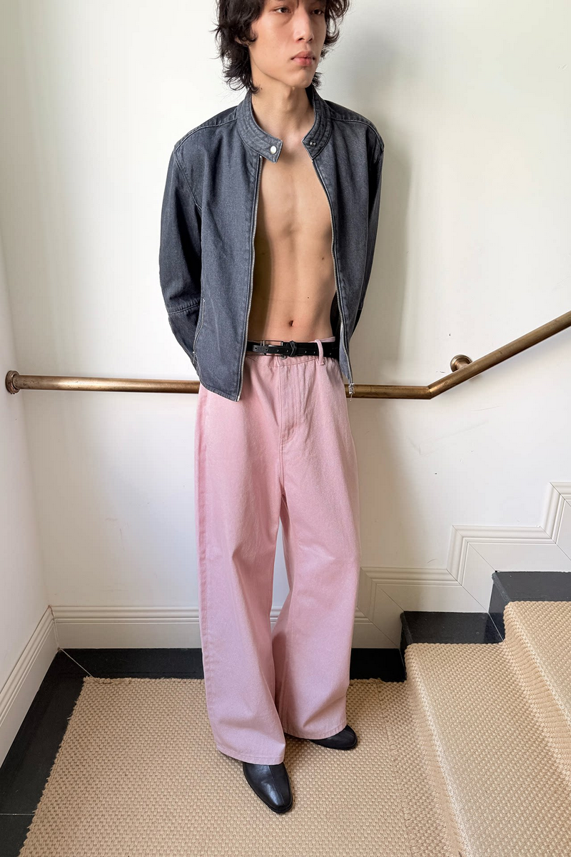 Metallic Wide Leg Jeans