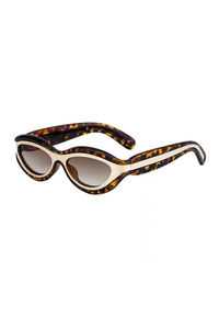 Tortoiseshell Frame with Gradient Brown Lenses