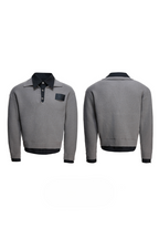 Layered Shirt Knit Sweater