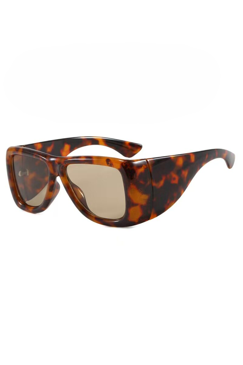 Oversized Chunky Side Shield Irregular Sunglasses