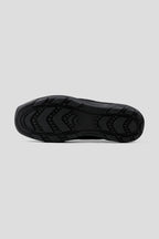 Eel Effect Leather Trainers - Black - view 4
