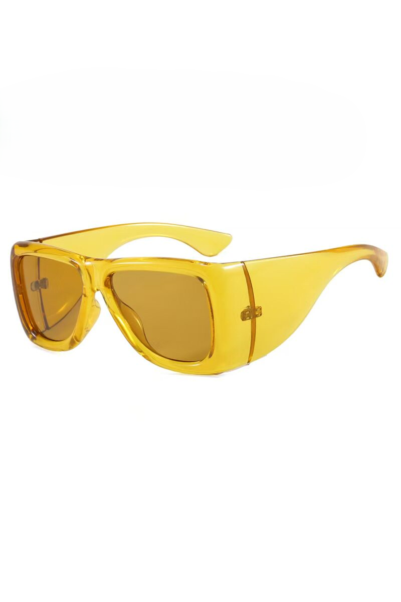 Oversized Chunky Side Shield Irregular Sunglasses
