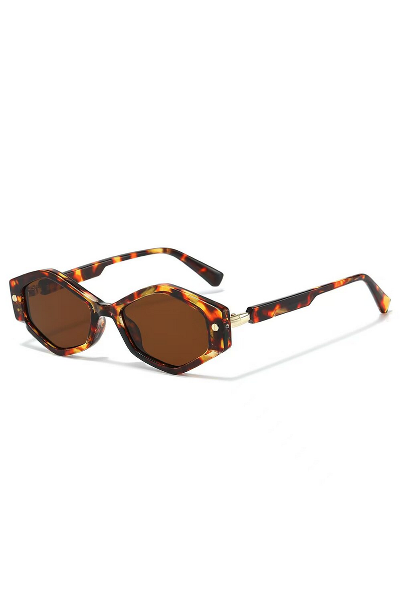 Oversized Studded Hexagon Sunglasses