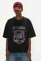 Washed Overlap Graphic Tee