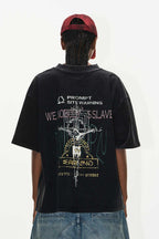 Washed Overlap Graphic Tee