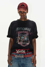 Washed Overlap Graphic Tee