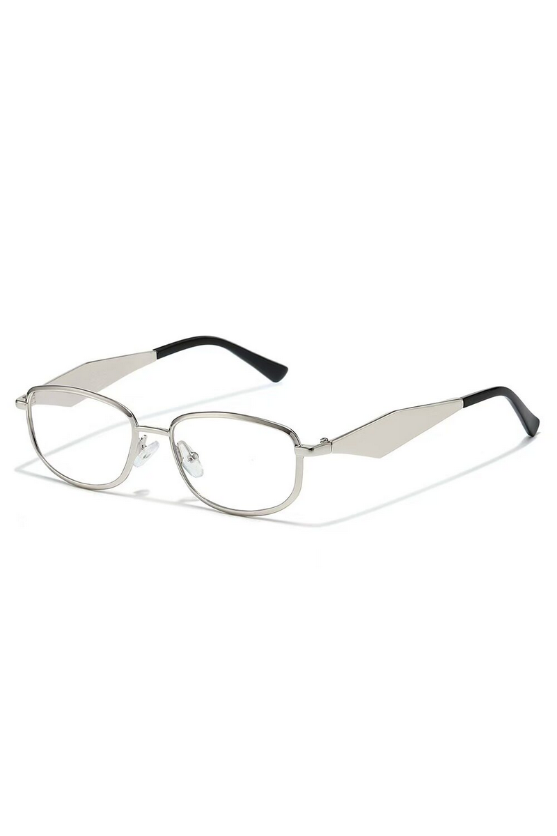 Elegant Slim Metal Oval Sunglasses