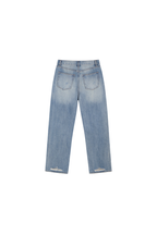 Distressed Straight Leg Jeans