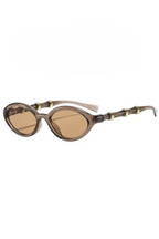 Elegant Bamboo Temple Oval Sunglasses