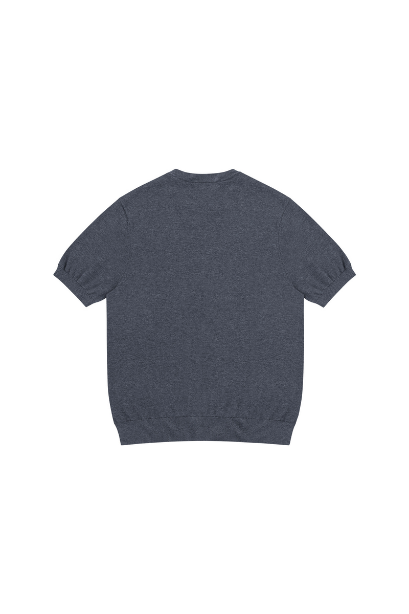 Jacquard Cotton Knit T-Shirt