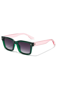 Translucent Green Frame With Double Gray Lenses