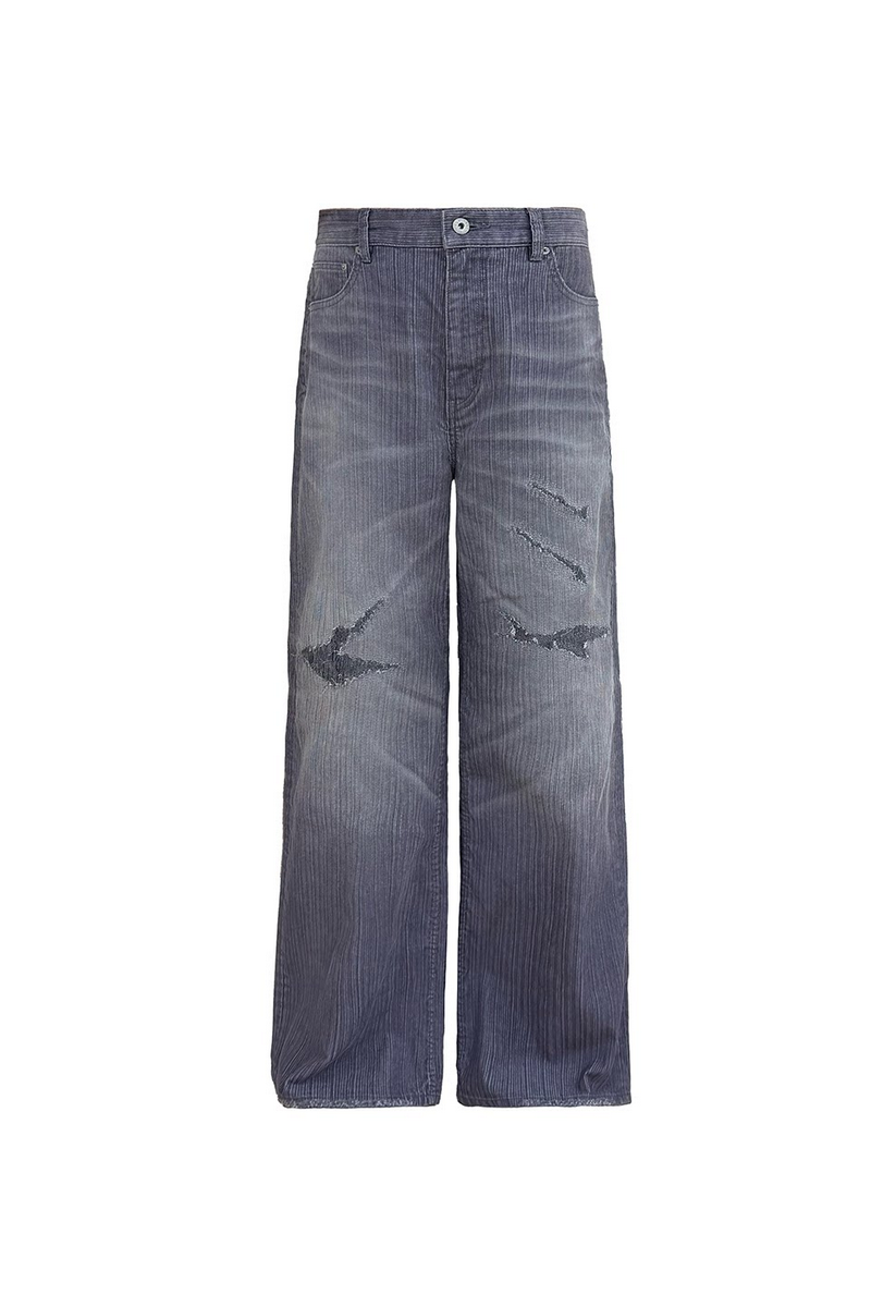 Striped Boro Patch Jeans