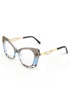 Retro Oversized Metal Cat Eye Sunglasses