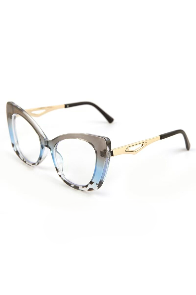 Retro Oversized Metal Cat Eye Sunglasses