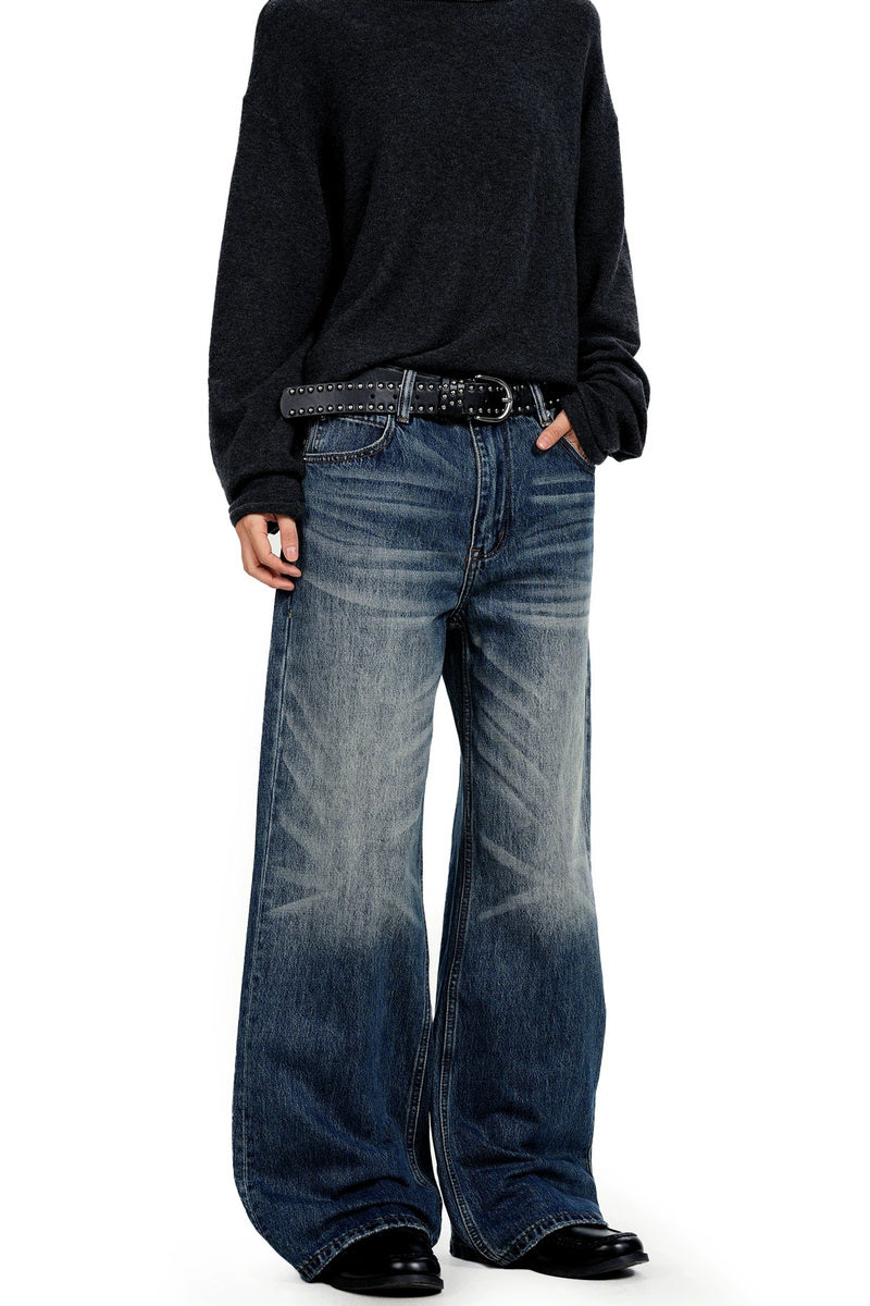 Faded Straight Leg Jeans – view 1