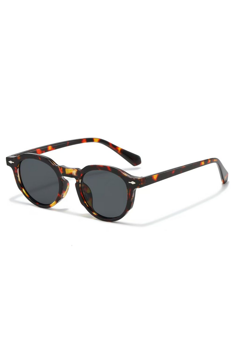 Retro Studded Oval Sunglasses