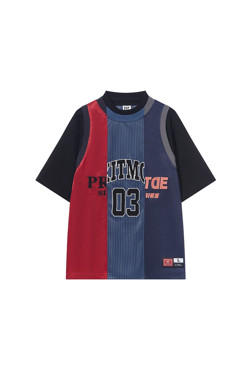 Layered Panel Jersey Tee