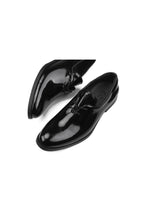 Glossy Pointed Leather Shoes — view 2 — Black