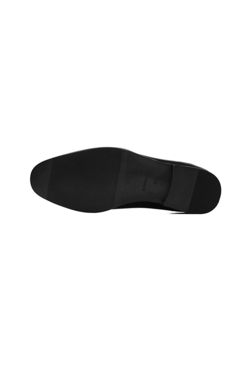Glossy Pointed Leather Shoes — view 4 — Black