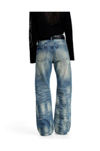 Gradient Whisker Wide Leg Jeans