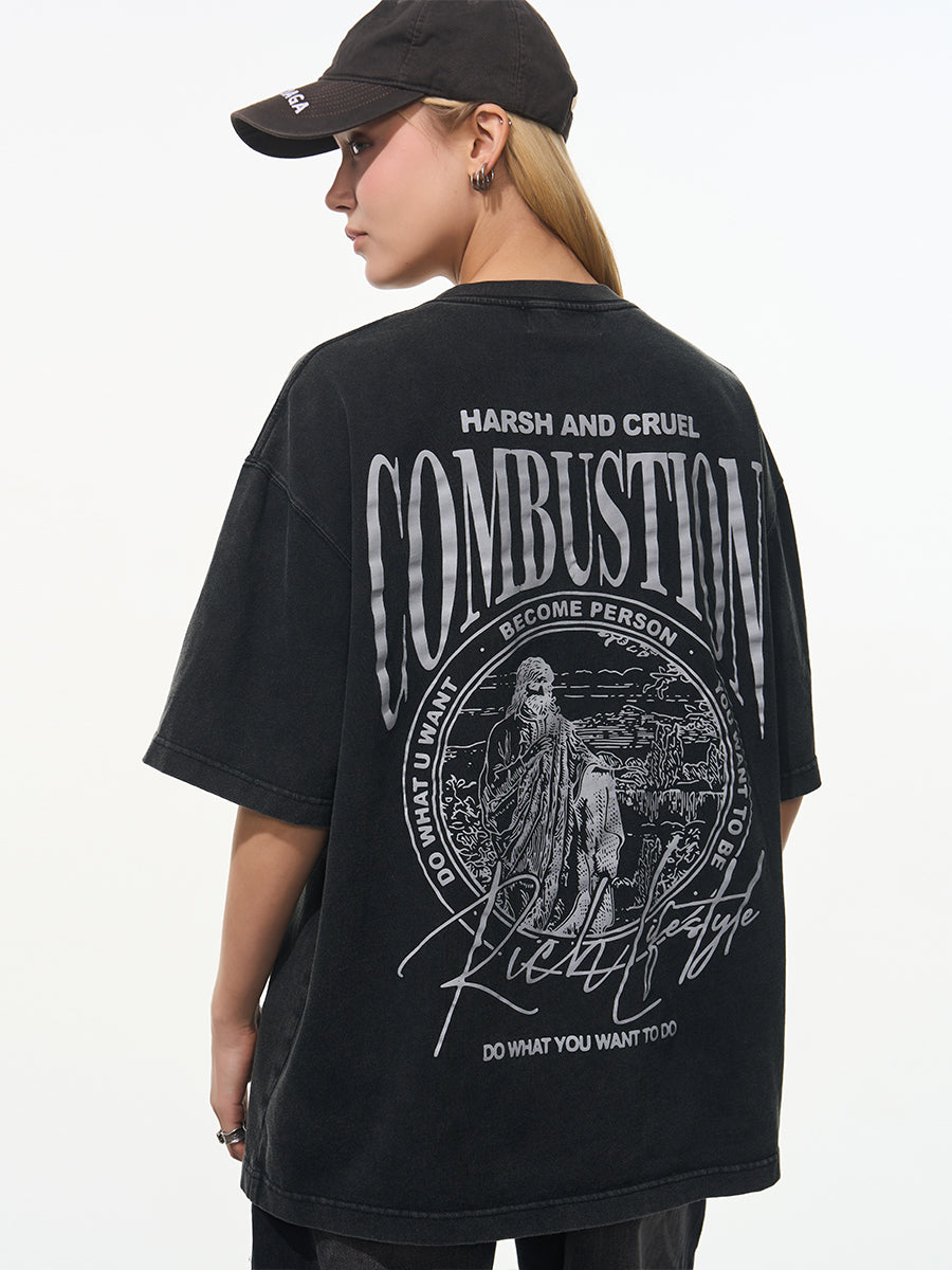 Combustion Washed Printed Tee