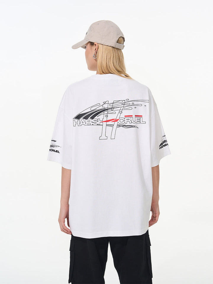 Racing Liquid Printed Tee