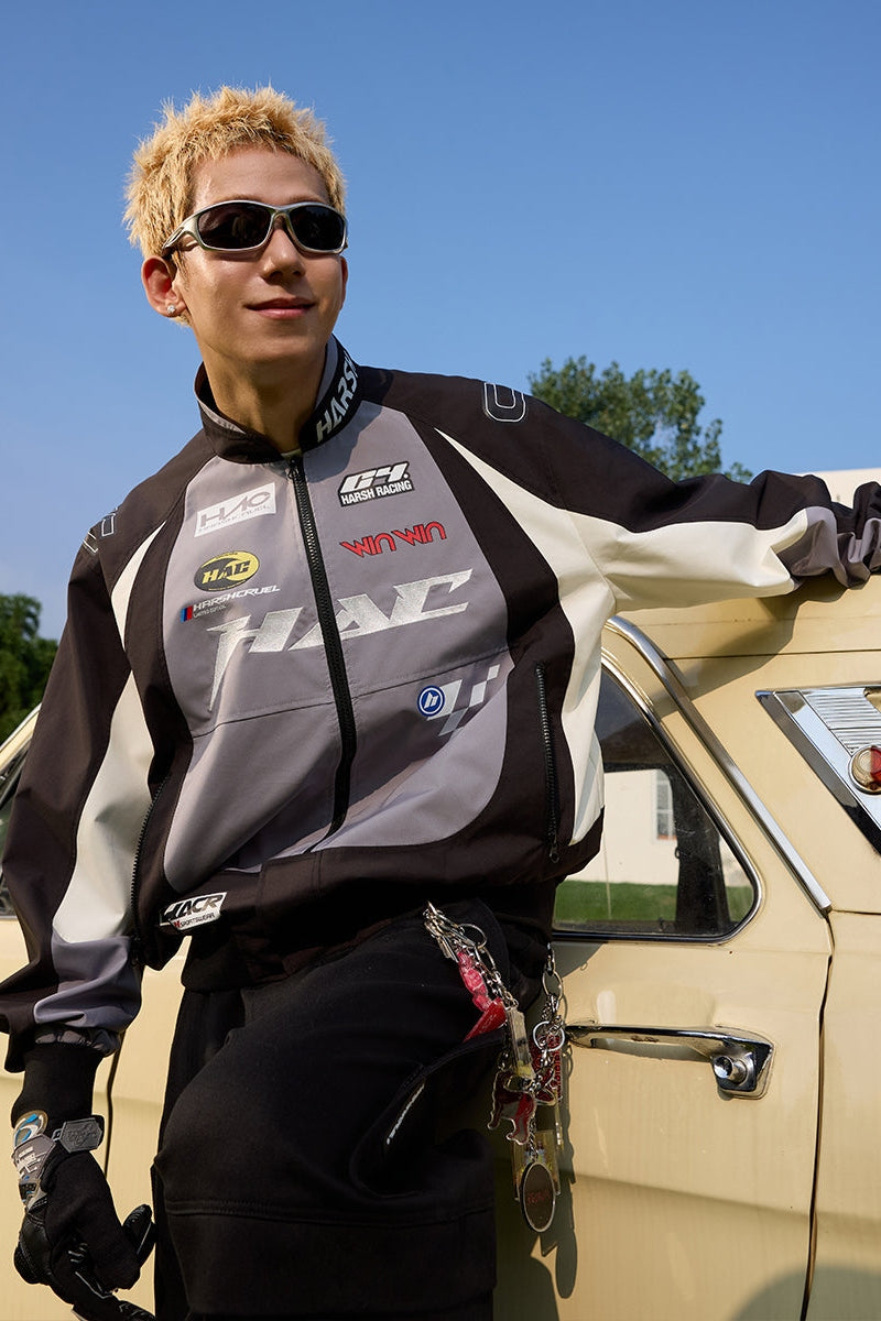Vintage Colorblock Racing Jacket