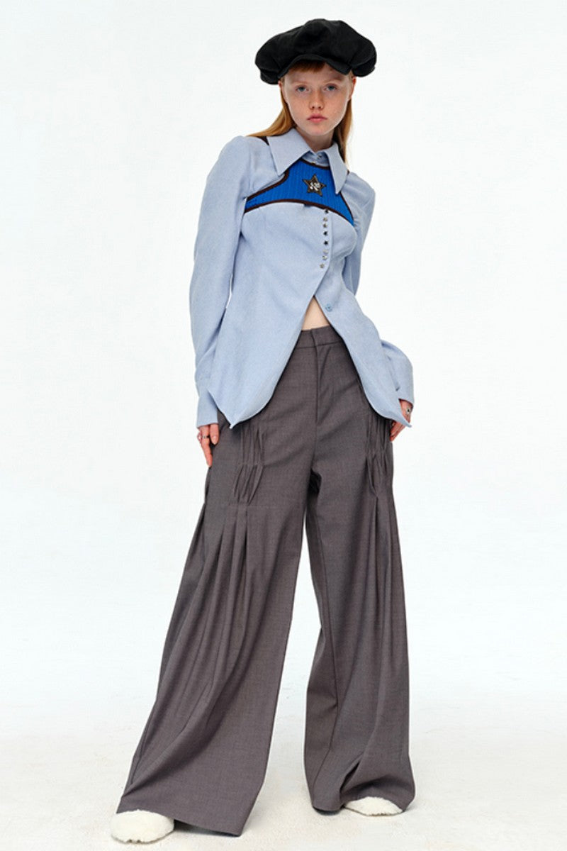 Low Waist Flared Trousers