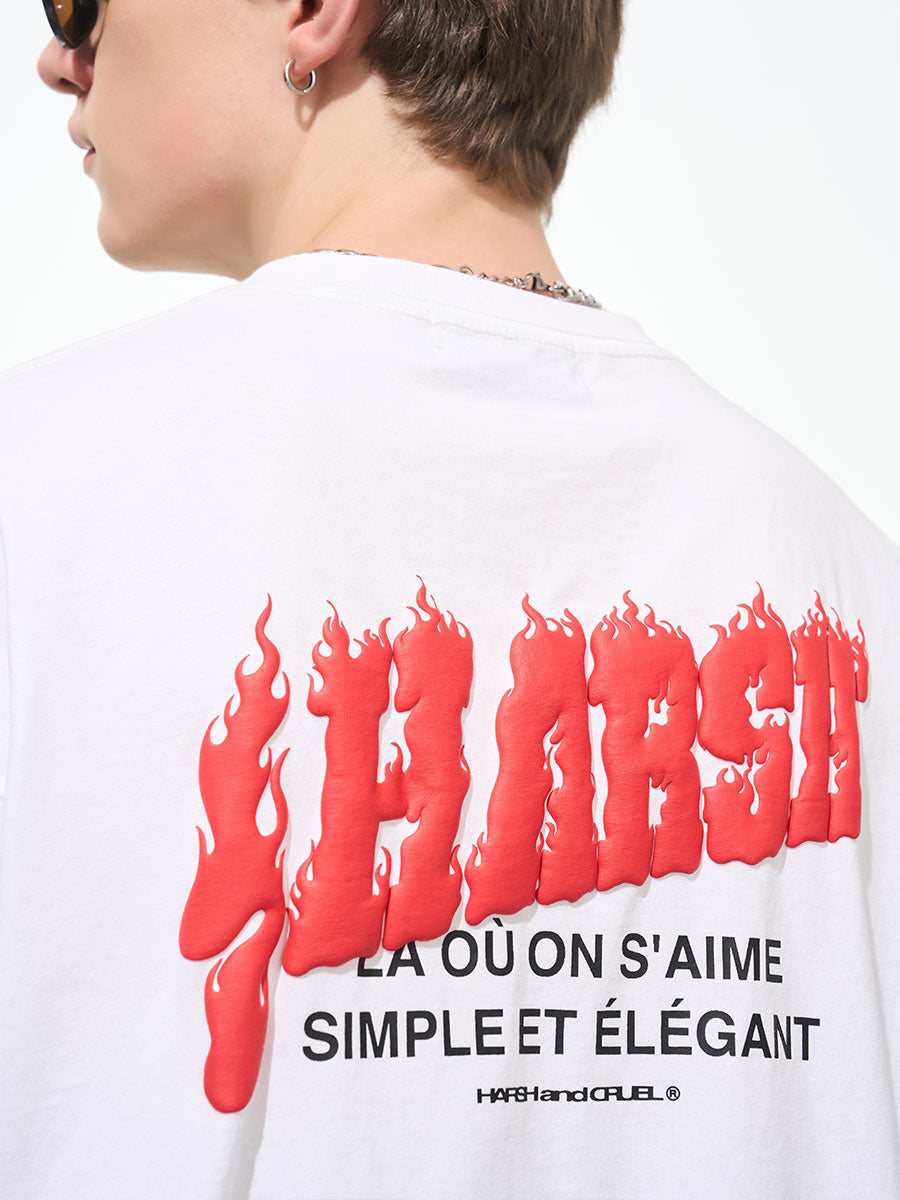 Flames Logo Puff Print Tee