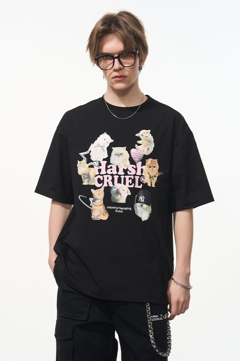 Cats Logo Printed Tee